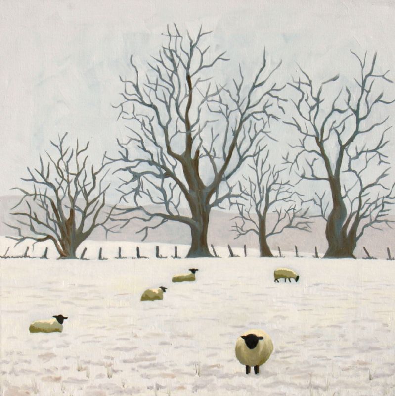 Sheep in snow